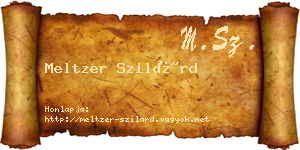 Meltzer Szilárd névjegykártya
